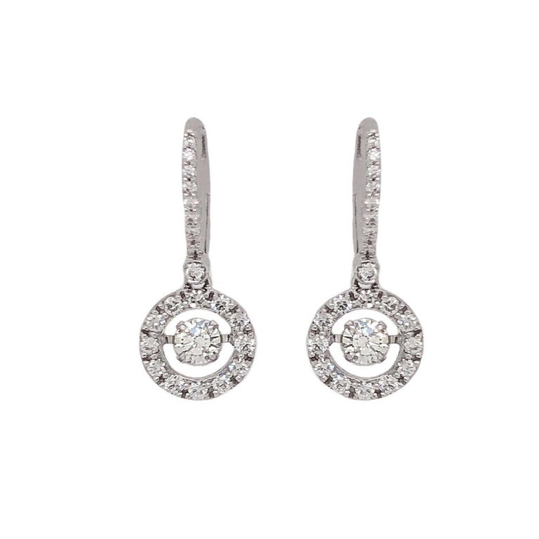 Christopher Designs Crisscut Diamond Drop Earring, 18k White Gold For