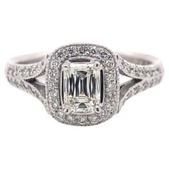 Christopher Designs CRISSCUT Diamond L'Amour Split Shank Engagement Ring 1.00tcw