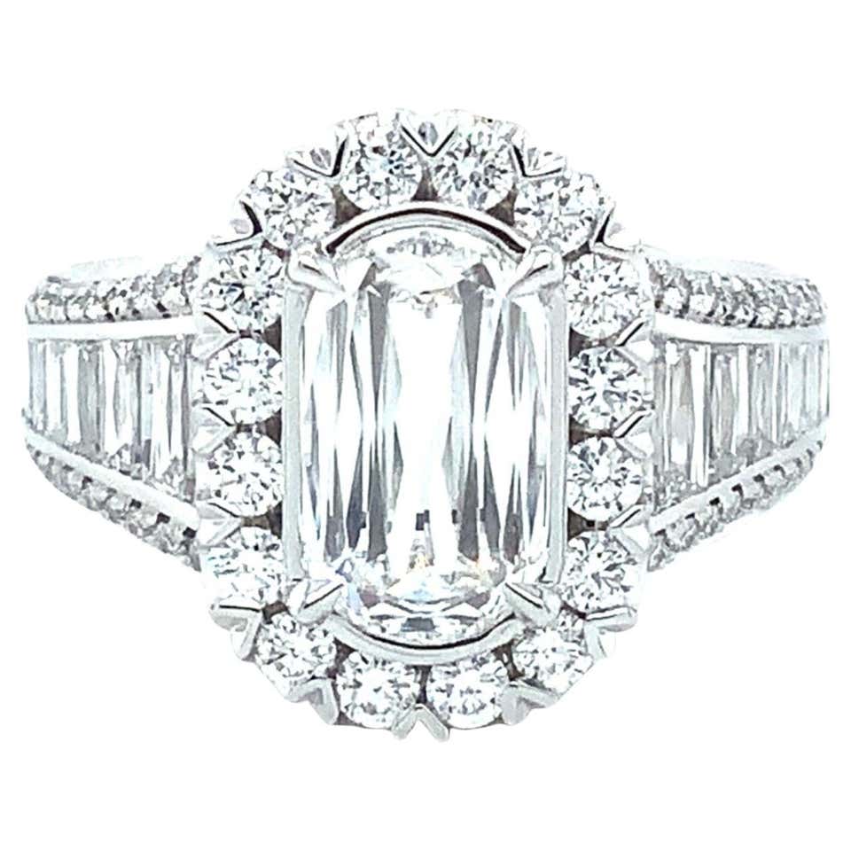 Christopher Designs Crisscut Three-Stone Diamond Engagement Ring 3.25 ...