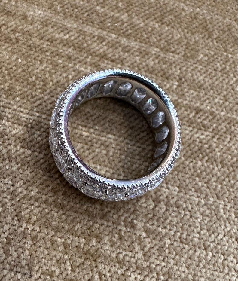 Christopher Designs Crisscut L'Amour Diamant Breiter Eternity-Ring 18k Weißgold mit Crisscut 1