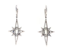Christopher Designs Crisscut L'Amour Drop Earrings Brilliantly Shining Stars