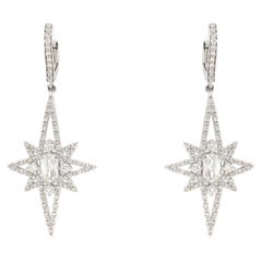 Christopher Designs Crisscut L'Amour Drop Earrings Brilliantly Shining Stars