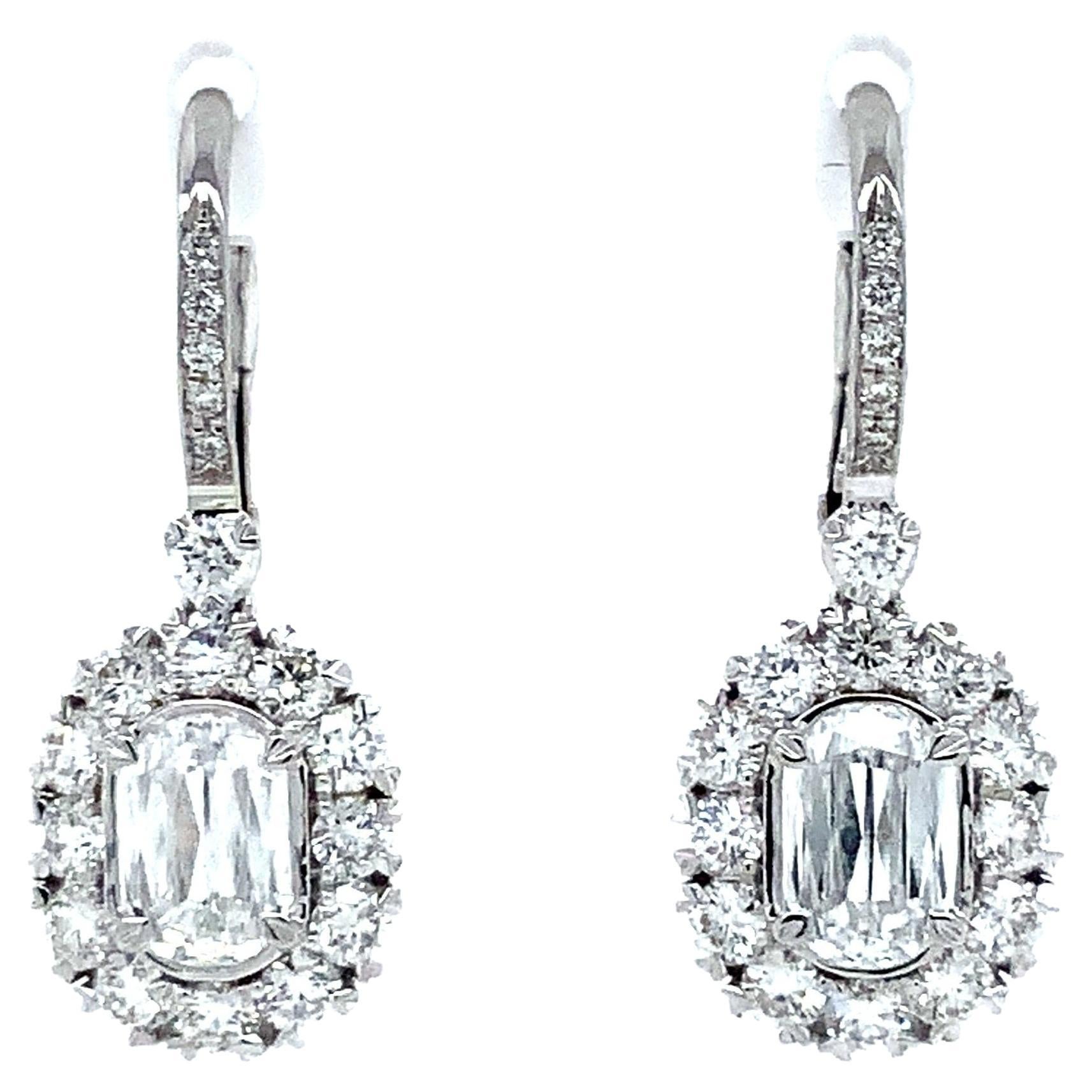 Christopher Designs L'Amour Crisscut 3 Diamond Halo Ring Set in 18K ...