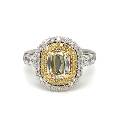 Christopher Designs L'Amour Crissscut Light Fancy Yellow Diamond Ring serti en 18K