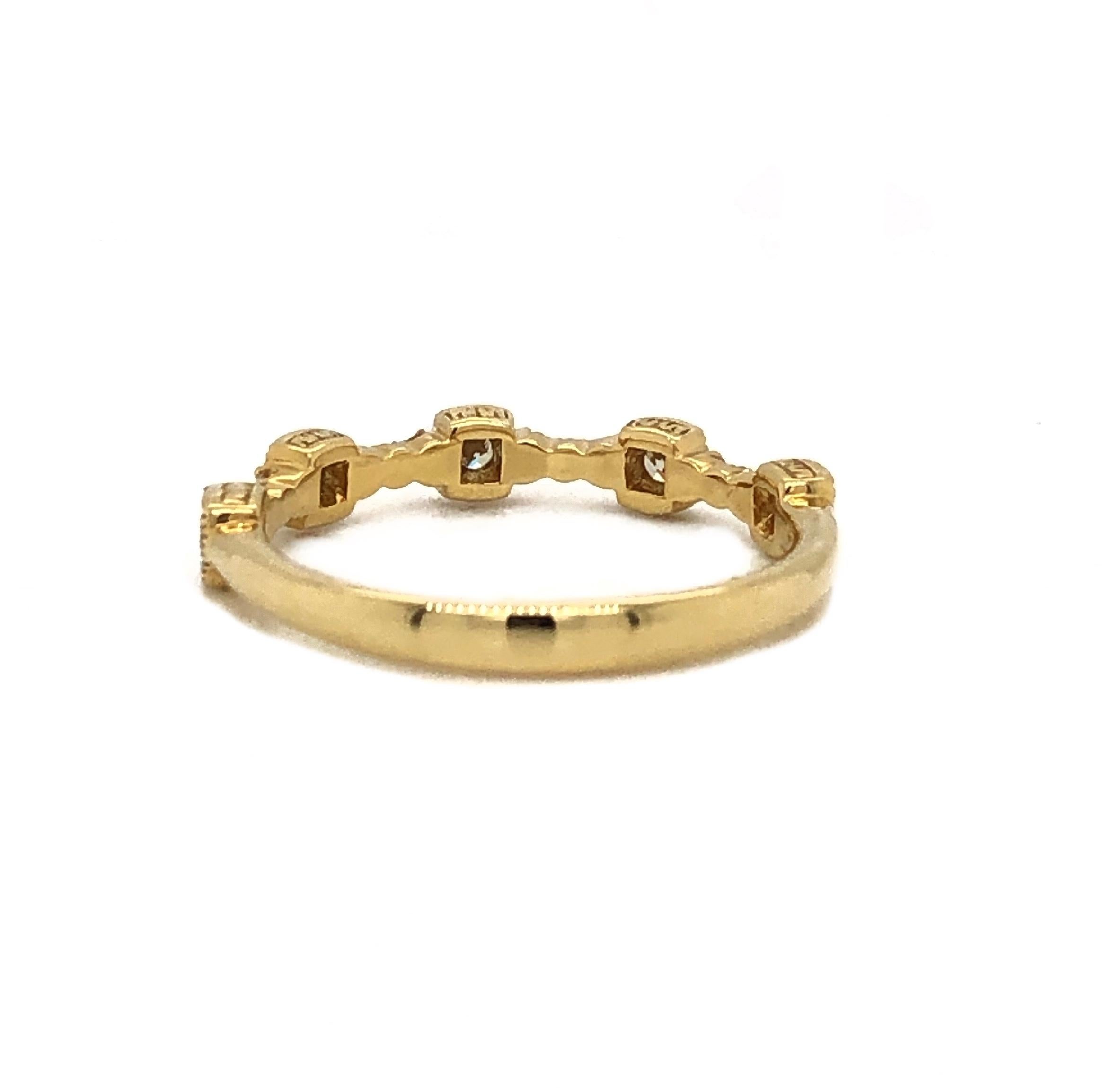 Moderne Christopher Designs - Bracelet empilable avec 17 diamants 0,25ctw en or jaune 18K en vente