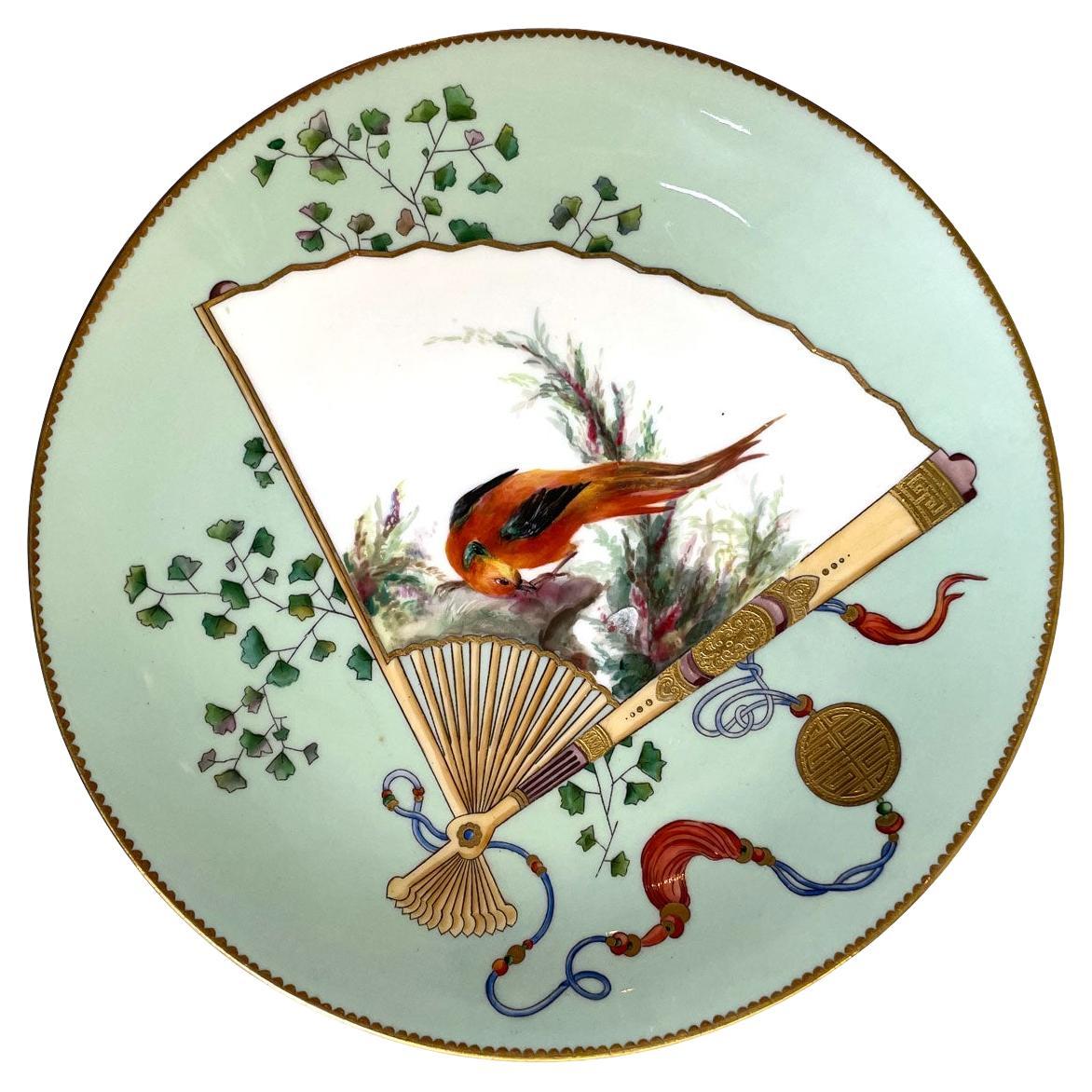 Christopher Dresser Aesthetic Movement Japonism Style Green Minton Plate, 1876