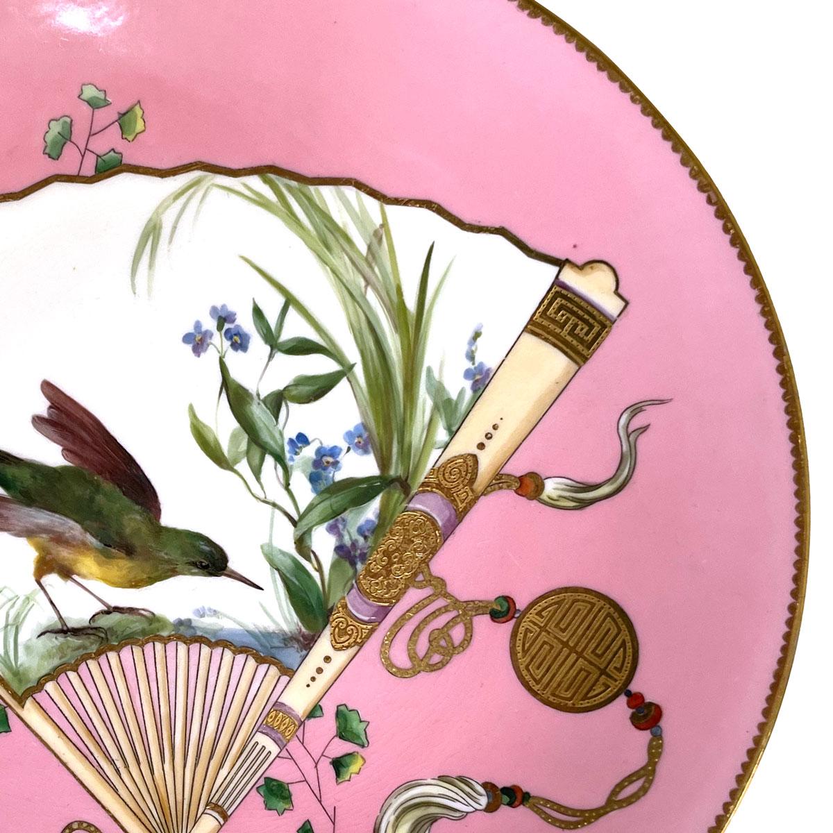 Christopher Dresser Rosa Minton-Teller im Japonismus-Stil der Ästhetizismus-Bewegung 1876 (Englisch) im Angebot
