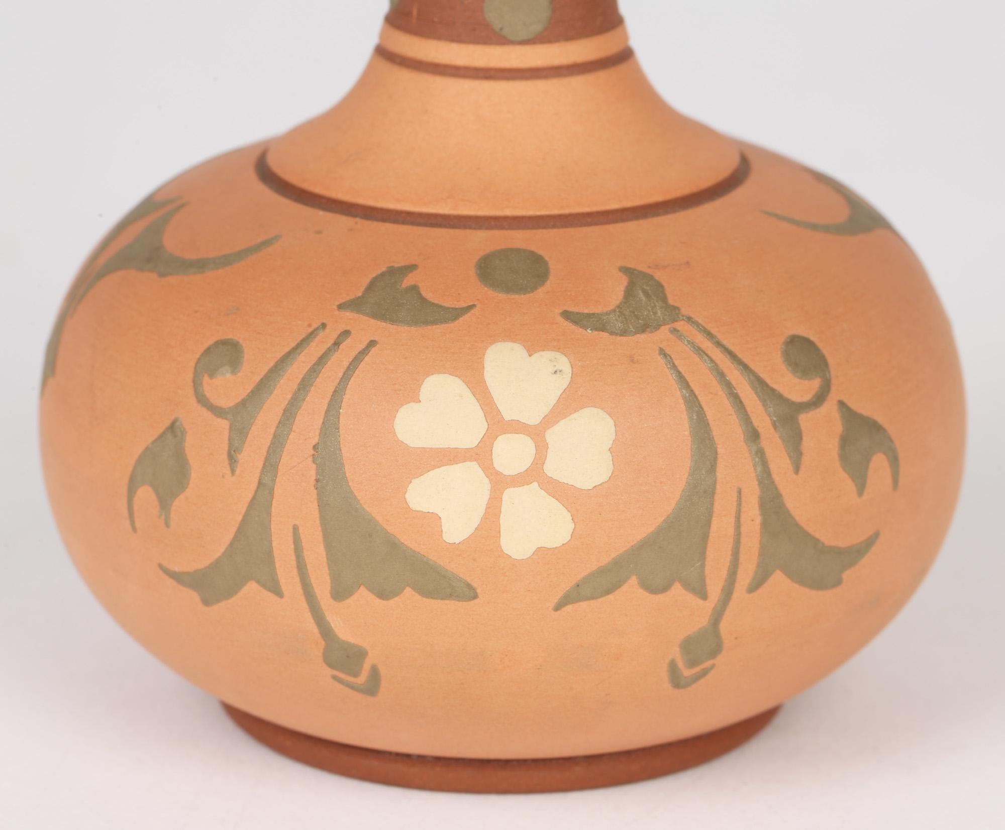 Christopher Dresser Attributed Aesthetic Movement Terracotta Vase For Sale 1