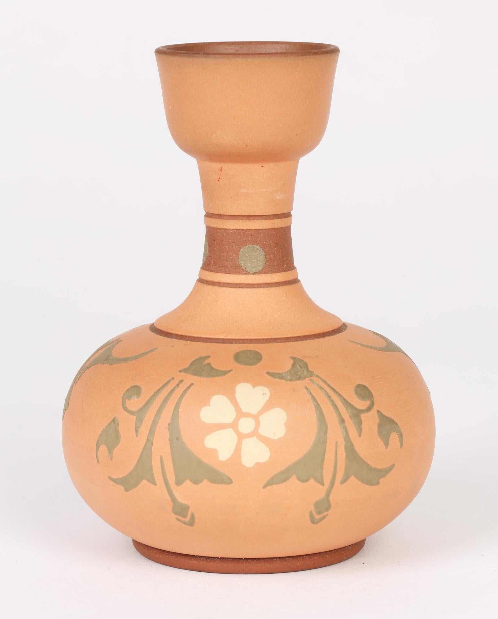 Christopher Dresser Attributed Aesthetic Movement Terracotta Vase For Sale 2