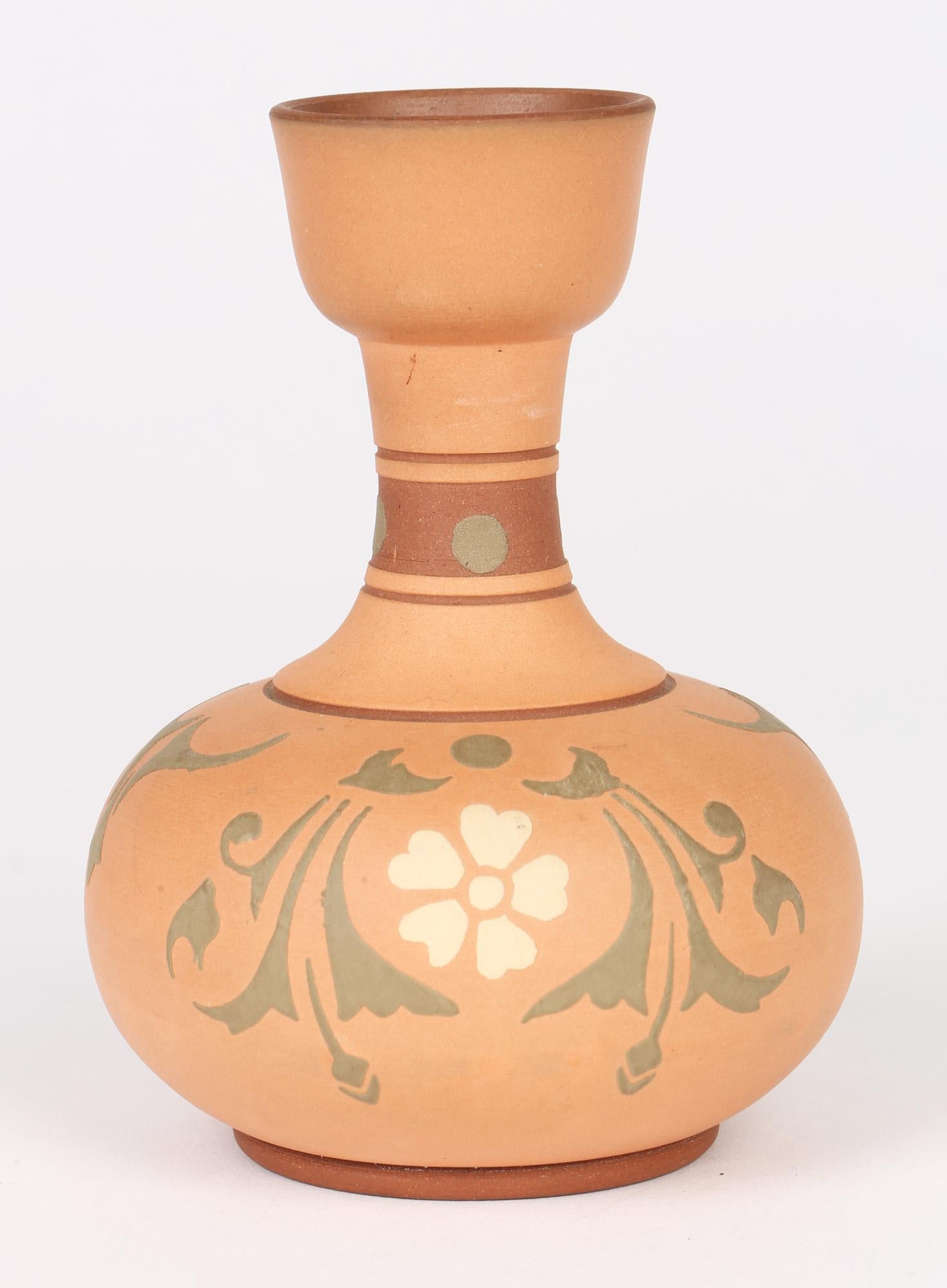 English Christopher Dresser Attributed Aesthetic Movement Terracotta Vase For Sale