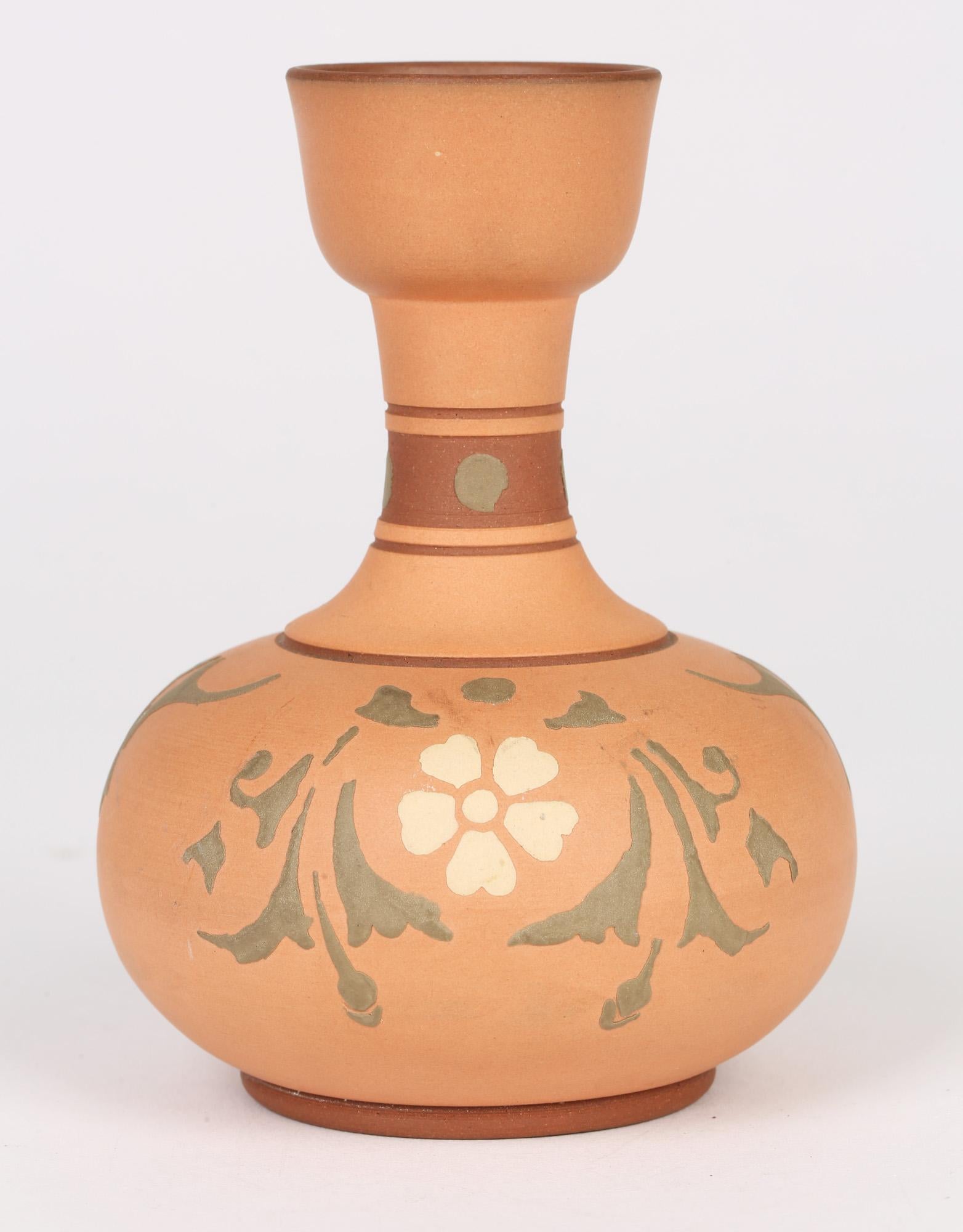 19th Century Christopher Dresser Attributed Aesthetic Movement Terracotta Vase For Sale