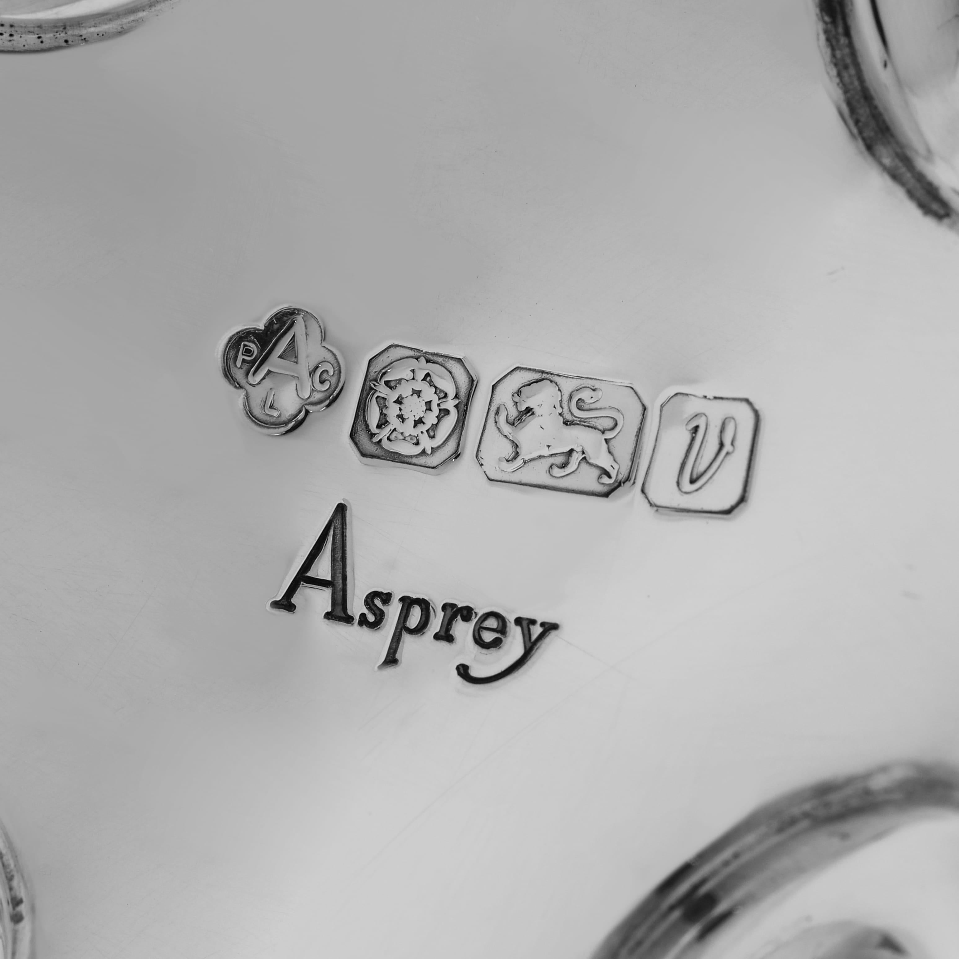 Juego de té y café en plata de ley diseño Christopher Dresser de Asprey 1995 en venta 2