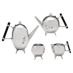 Christopher Dresser design sterling silver tea and coffee set by Asprey 1995