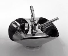 Christopher Dresser Designed Silver Plate Scuttle, circa 1890, Walker & Hall