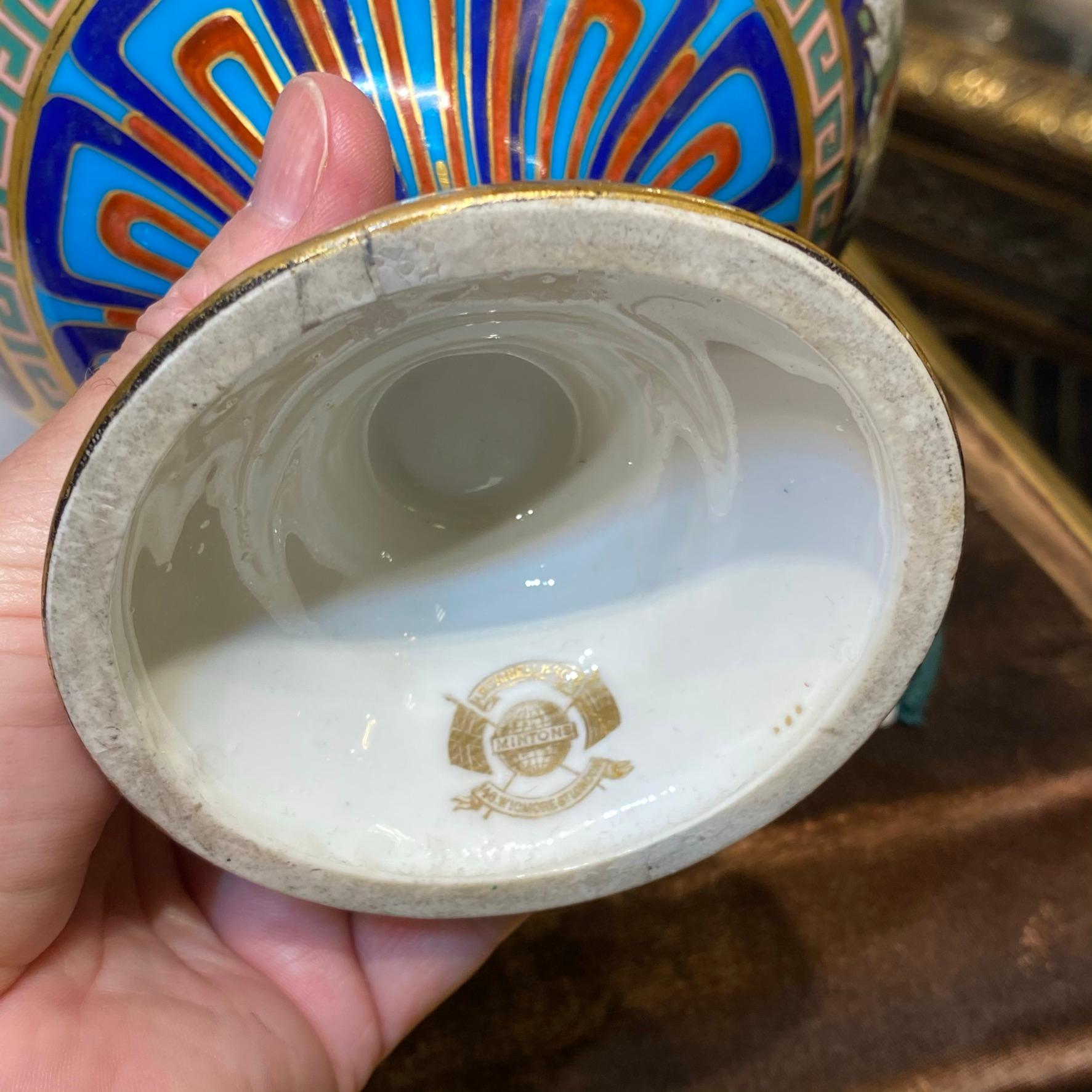 Vases en faux cloisonné Christopher Dresser pour Mintons en vente 9