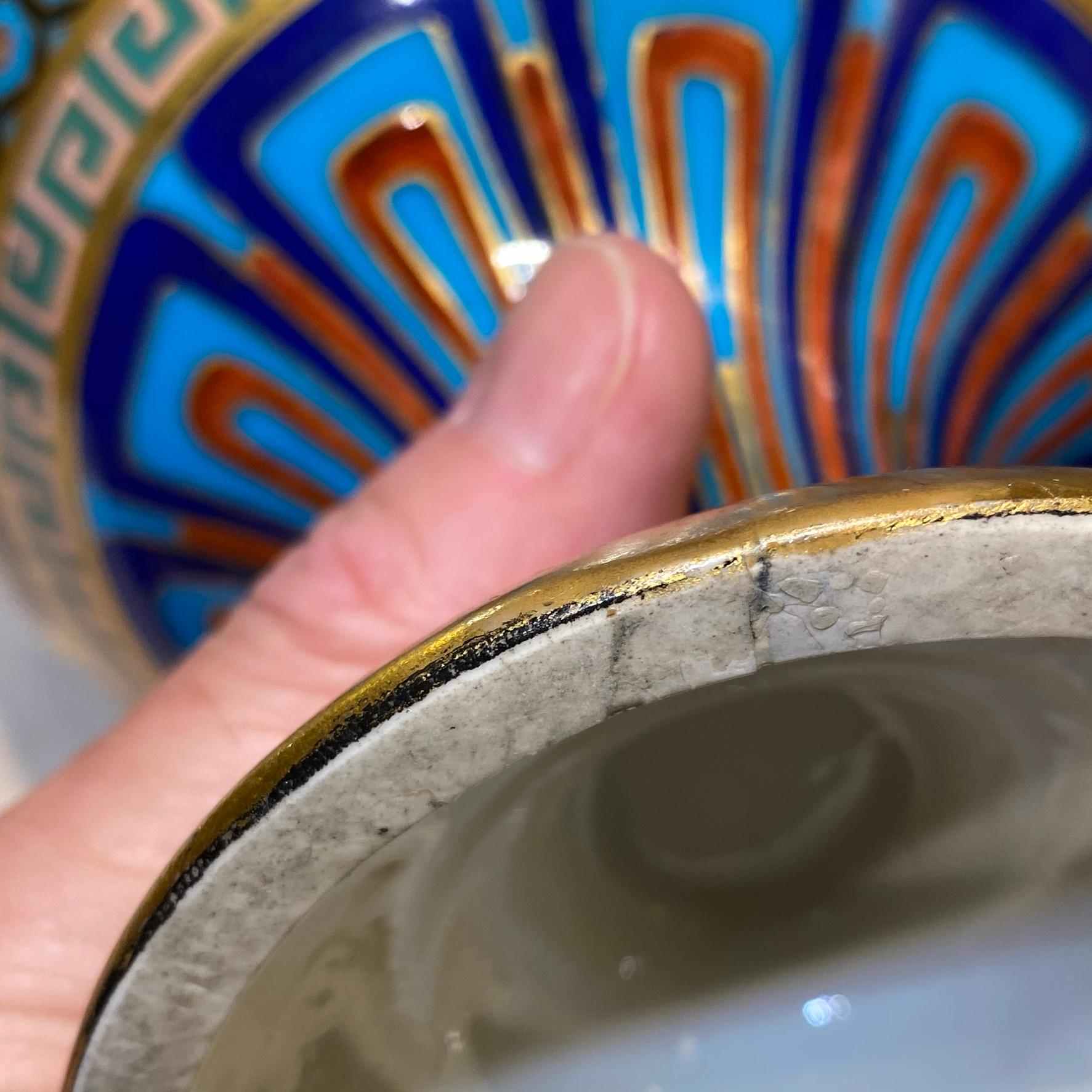 Vases en faux cloisonné Christopher Dresser pour Mintons en vente 11