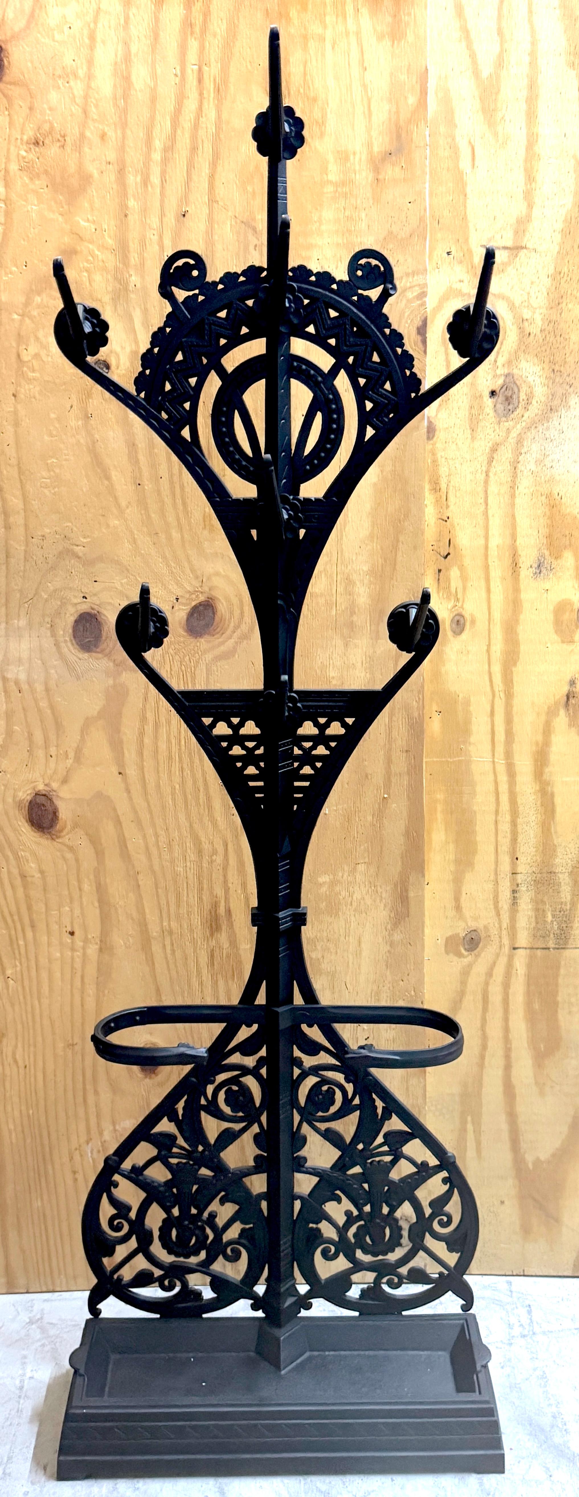Christopher Dresser für Coalbrookdale, Cast Iron Aesthetic Movement Hall Stand (Ästhetizismus) im Angebot