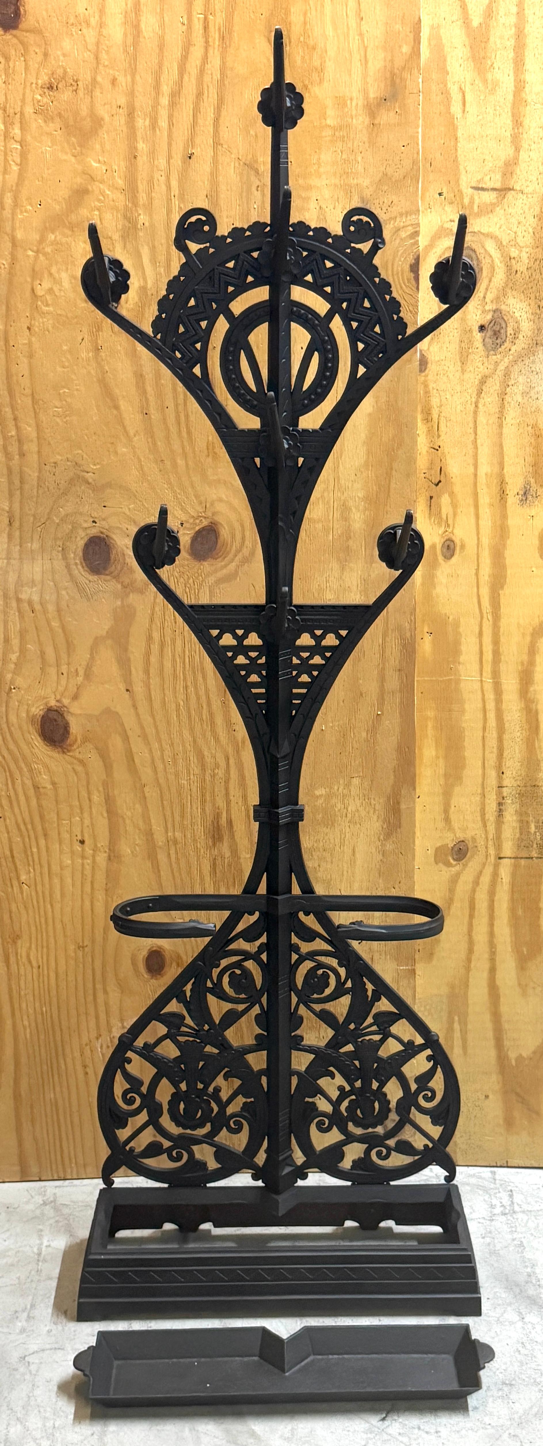 Christopher Dresser für Coalbrookdale, Cast Iron Aesthetic Movement Hall Stand (Gegossen) im Angebot