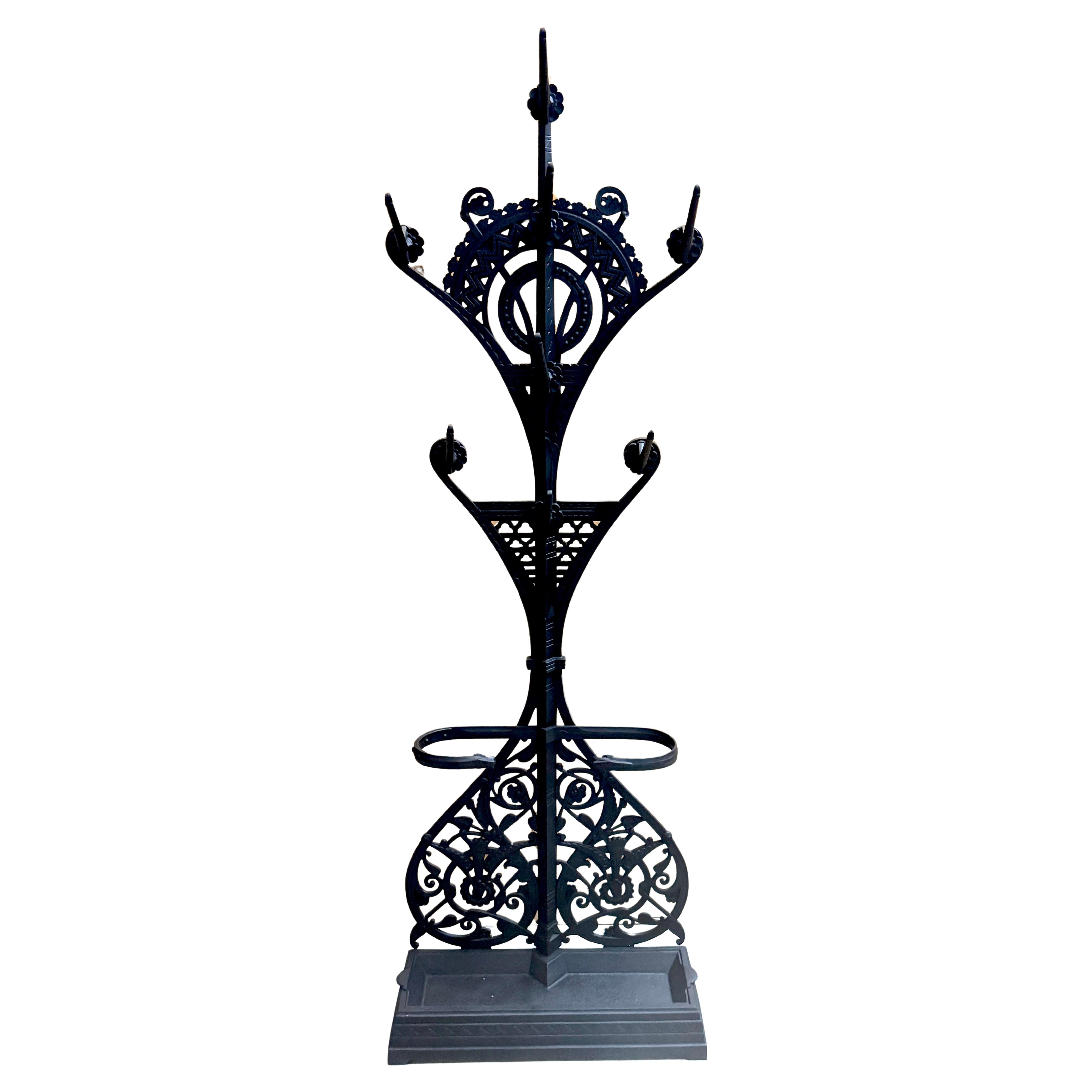 Christopher Dresser for Coalbrookdale, Cast Iron Aesthetic Movement Hall Stand