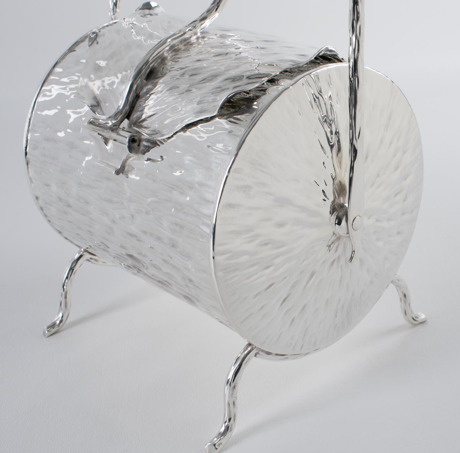 Christopher Dresser for Hukin and Heath Silver Plate Candy Box, circa 1880 For Sale 5