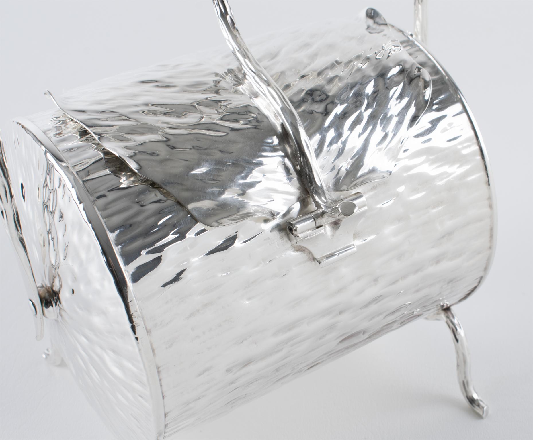 Christopher Dresser for Hukin and Heath Silver Plate Candy Box, circa 1880 For Sale 6