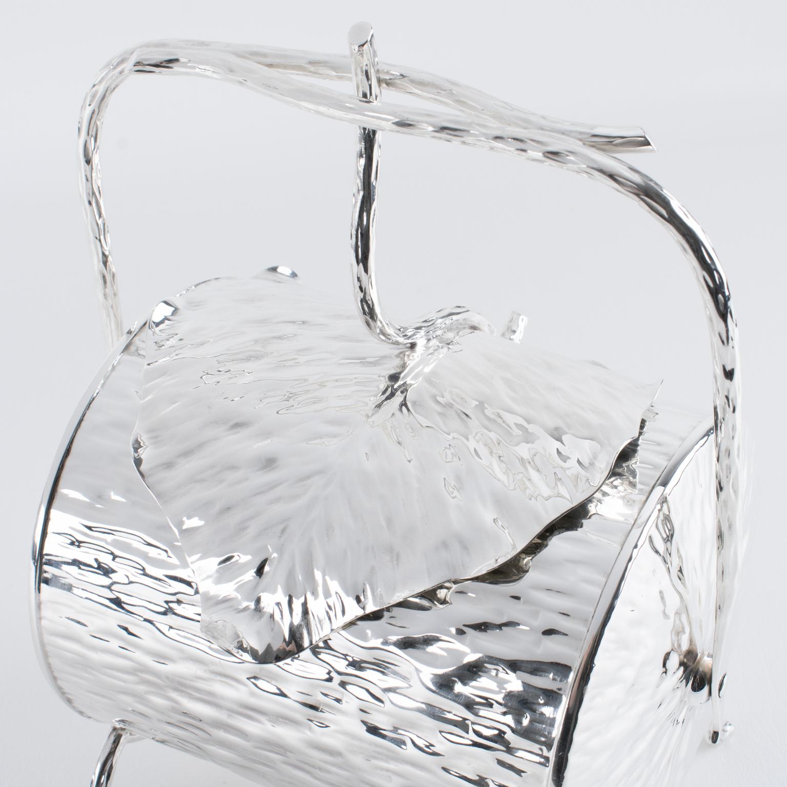 Christopher Dresser for Hukin and Heath Silver Plate Candy Box, circa 1880 For Sale 8