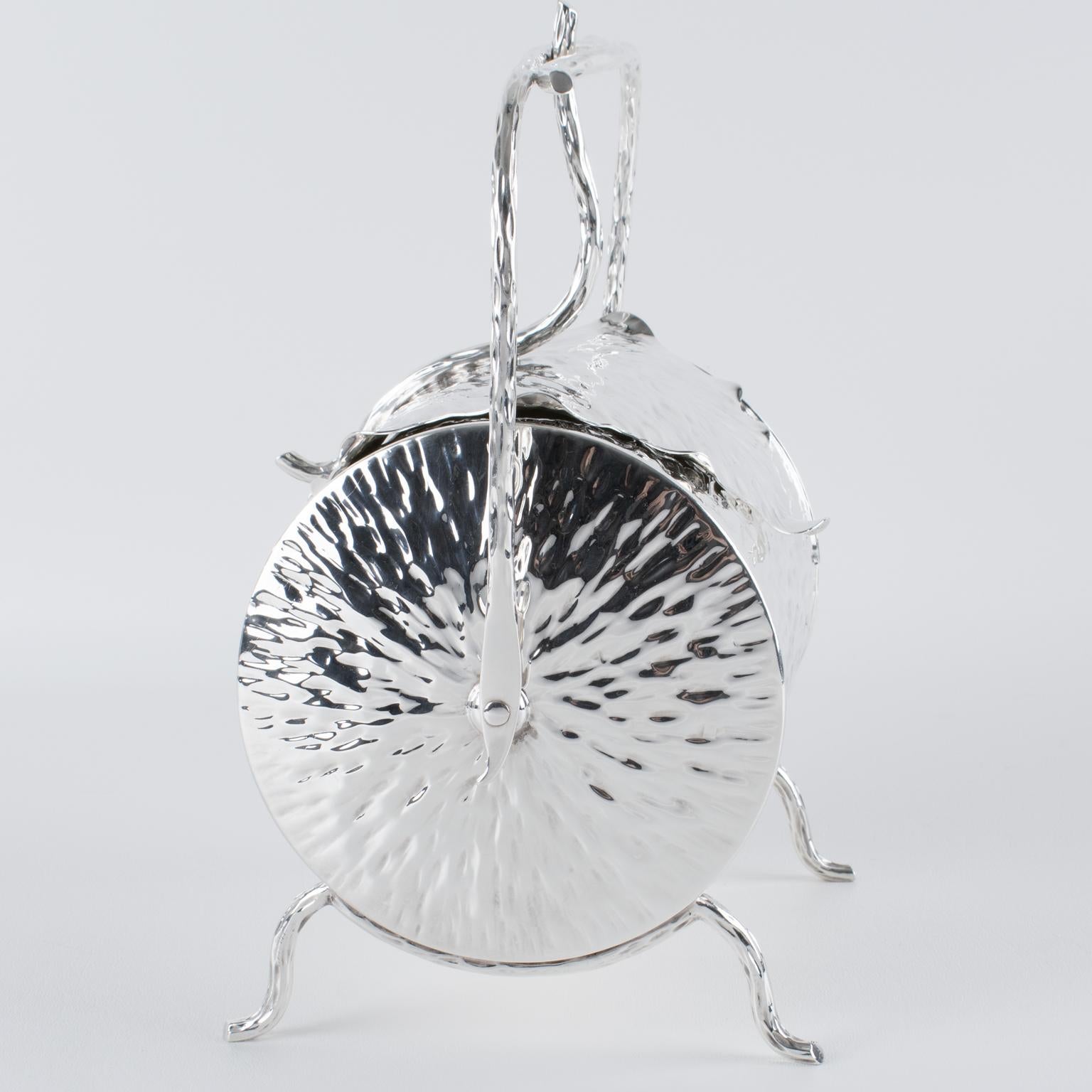 Christopher Dresser for Hukin and Heath Silver Plate Candy Box, circa 1880 For Sale 9