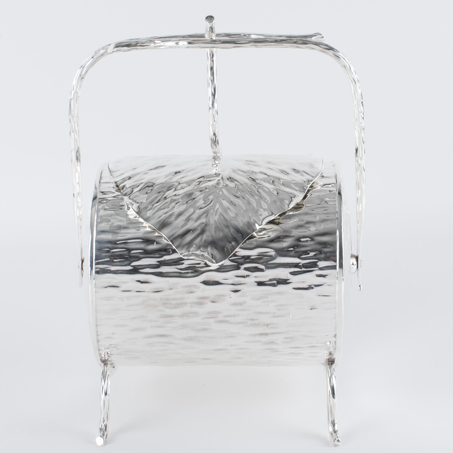 Christopher Dresser for Hukin and Heath Silver Plate Candy Box, circa 1880 For Sale 10