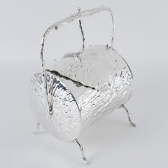 Christopher Dresser for Hukin and Heath Silver Plate Candy Box, circa 1880