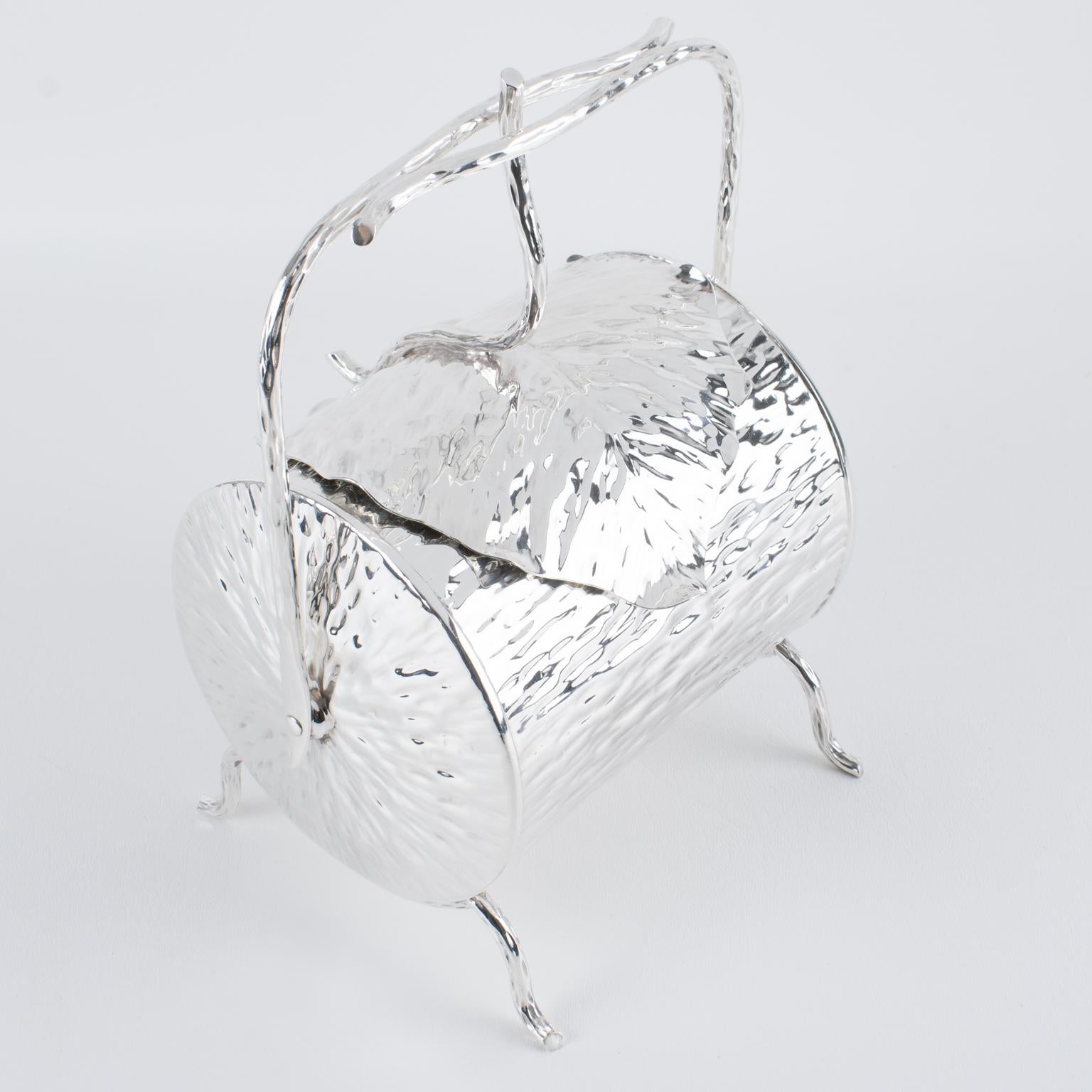 Christopher Dresser for Hukin and Heath Silver Plate Candy Box, circa 1880 For Sale 2