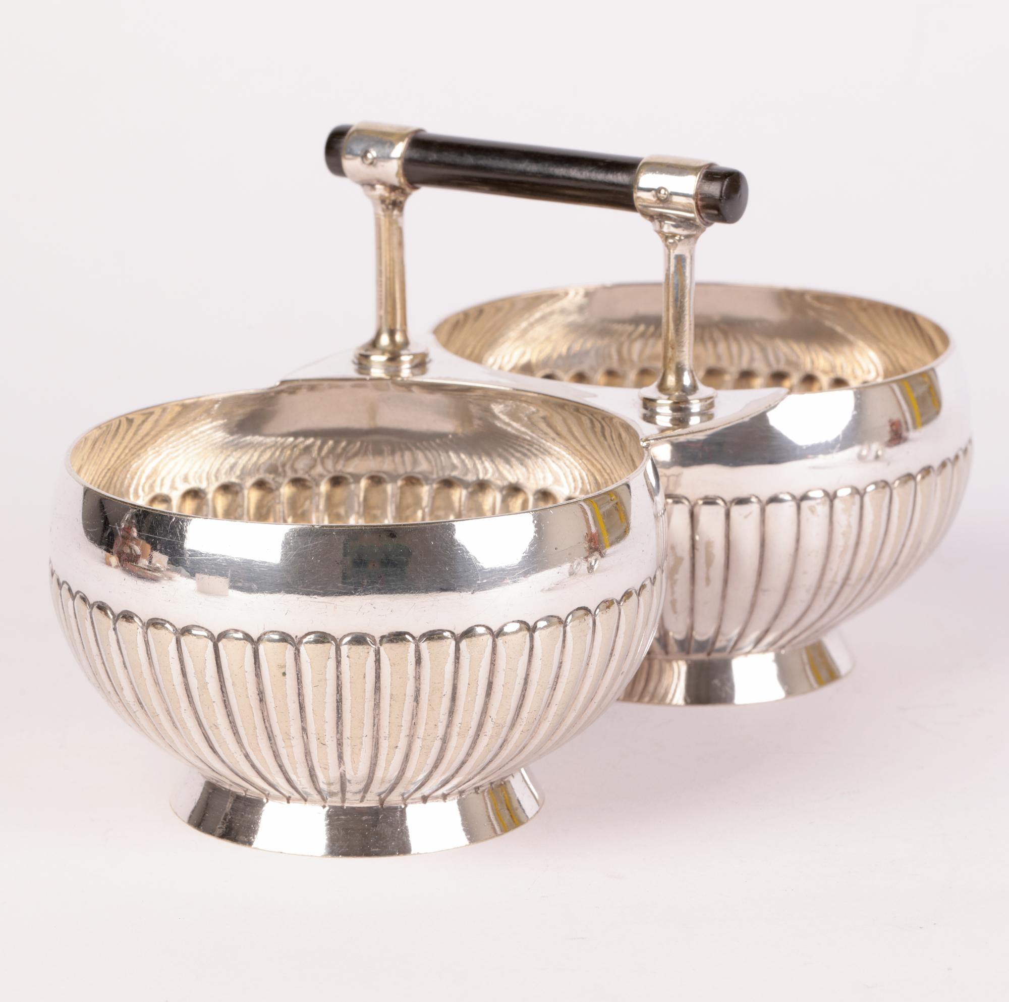 Christopher Dresser for Hukin & Heath Silver Plated Sugar Bowl with Ladles 2