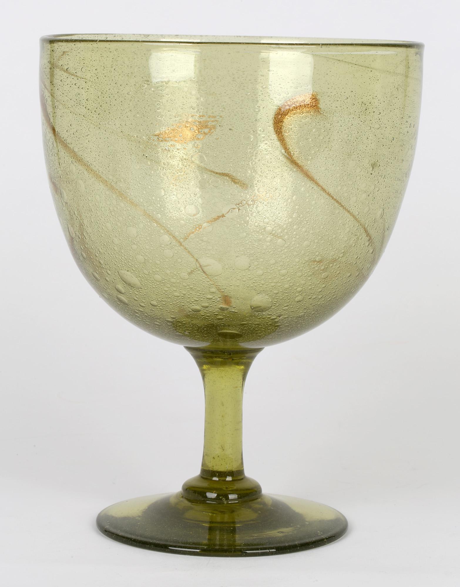 Christopher Dresser for James Coupar Clutha Glass Footed Goblet Shaped Vase 2