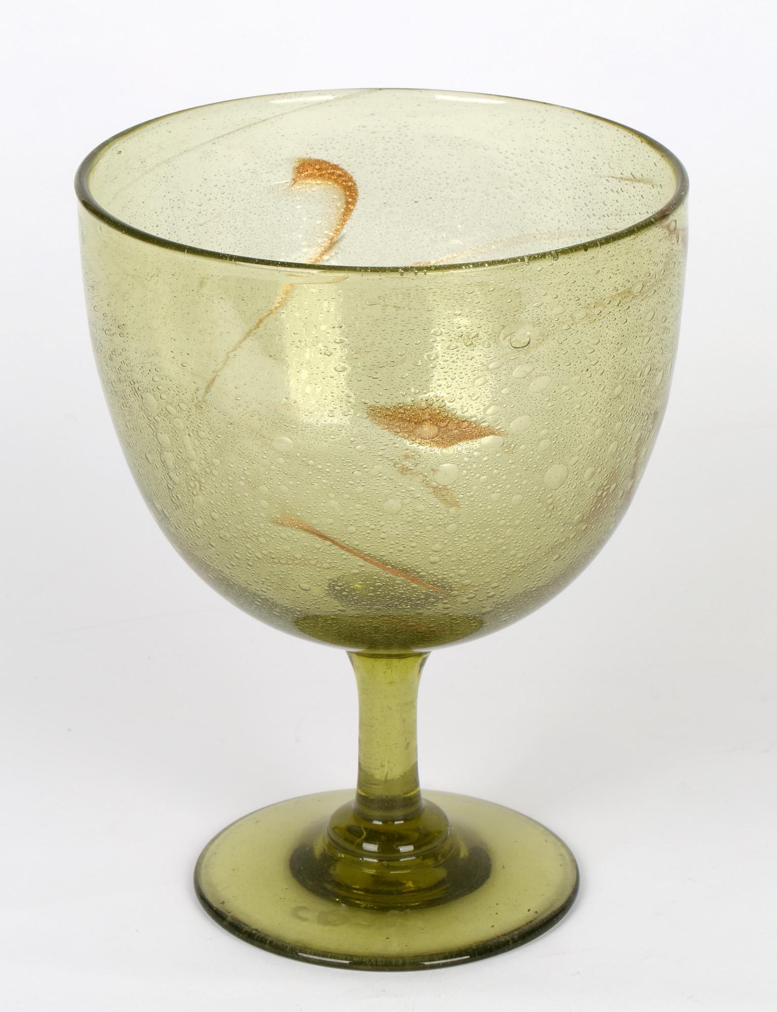 Christopher Dresser for James Coupar Clutha Glass Footed Goblet Shaped Vase 4