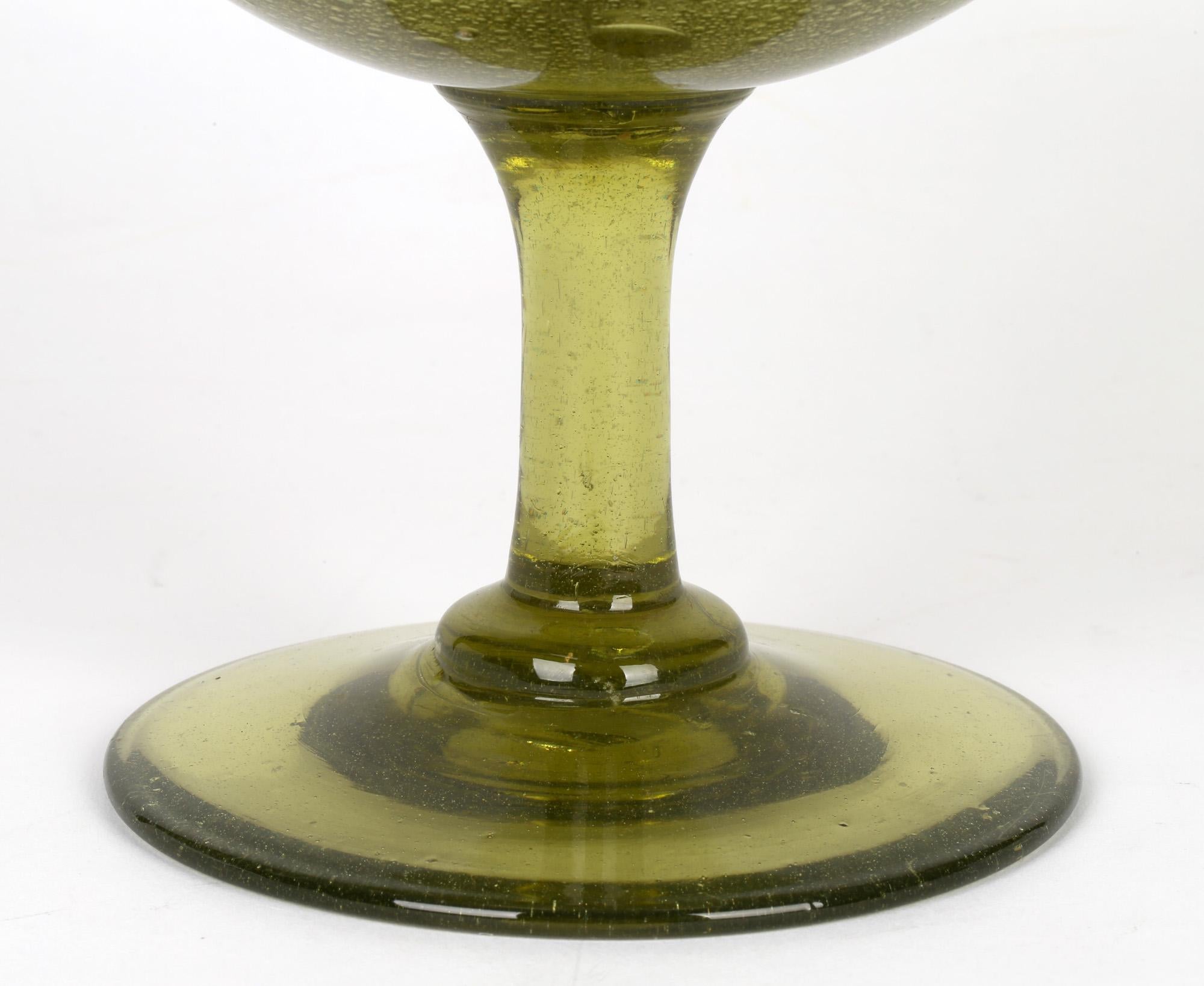 Christopher Dresser for James Coupar Clutha Glass Footed Goblet Shaped Vase 5
