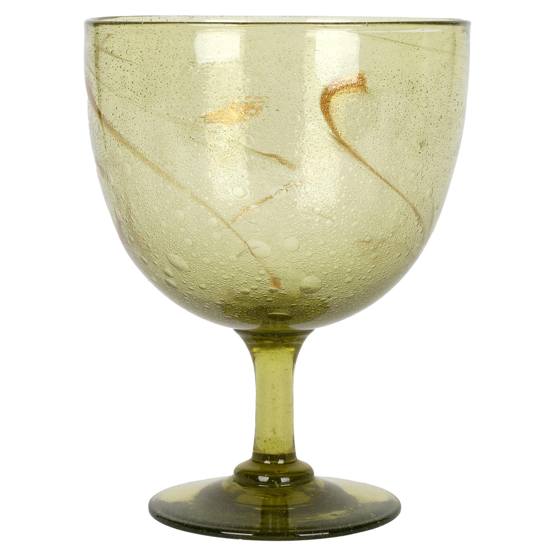 Christopher Dresser for James Coupar Clutha Glass Footed Goblet Shaped Vase