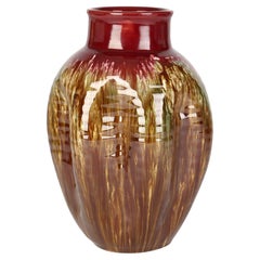 Christopher Dresser Linthorpe Pinched Streak Glazed Art Pottery Vase