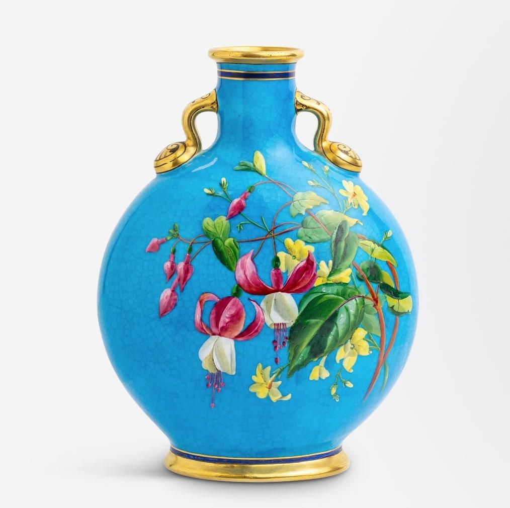 English Christopher Dresser Moon Flask Vase, circa 1870s For Sale
