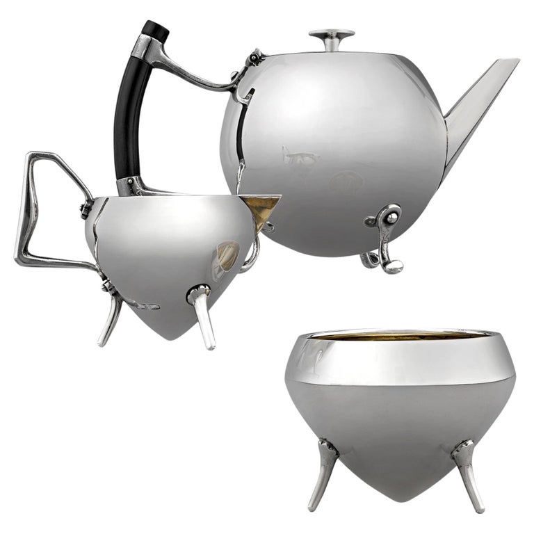 Christopher Dresser Silver-Plate Tea Set, ca. 1879, Offered by M.S. Rau