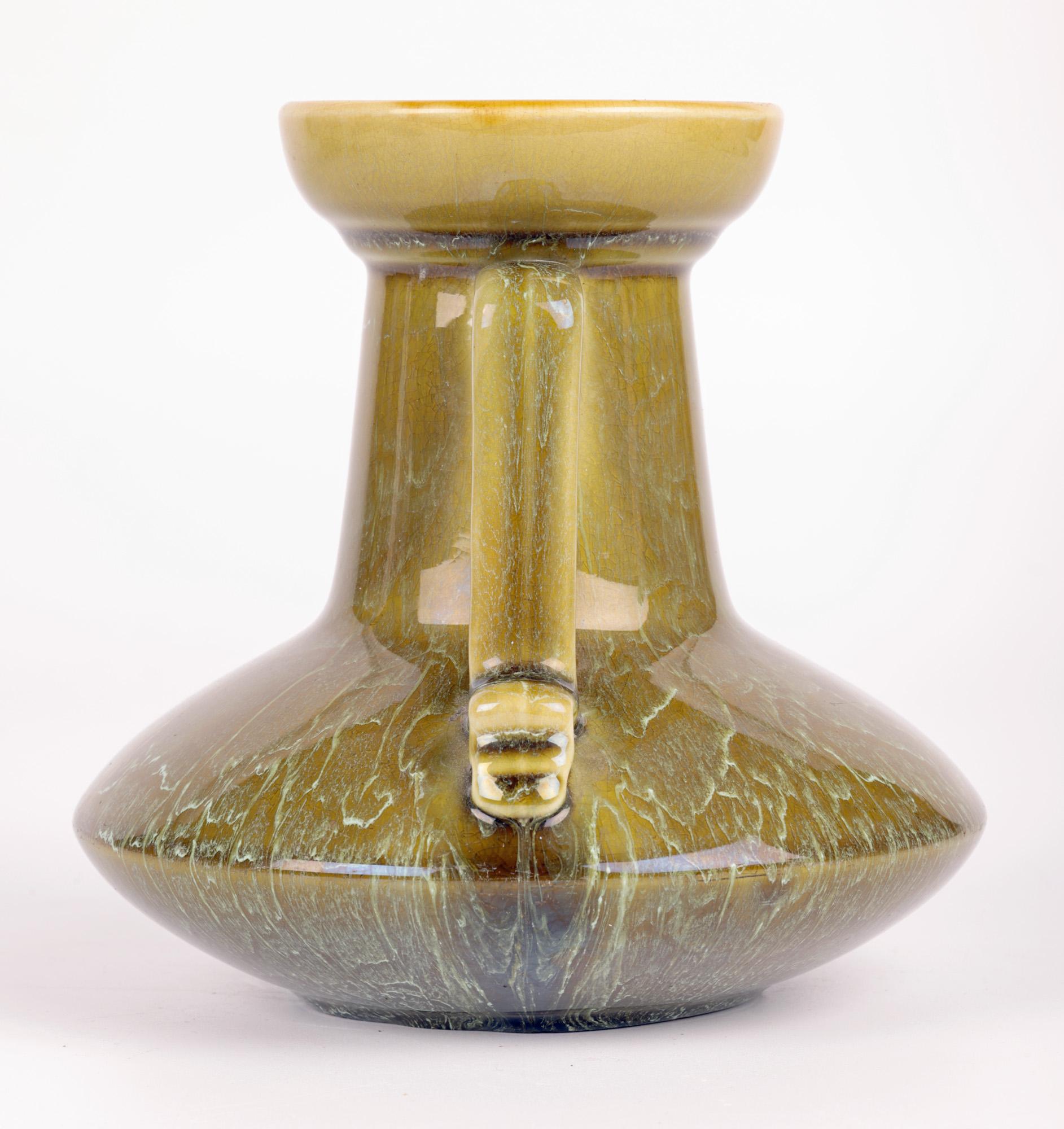 Christopher Dresser Twin Handled Linthorpe Art Pottery Vase 3