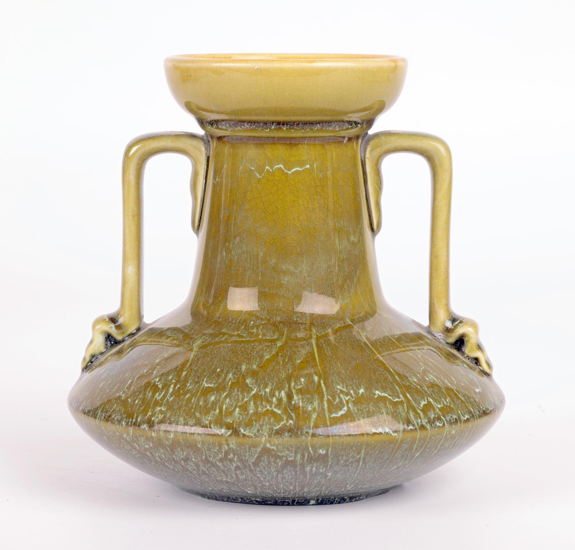 Christopher Dresser Twin Handled Linthorpe Art Pottery Vase 6