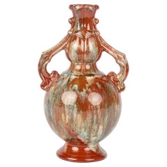 Christopher Dresser Watcombe Aesthetic Movement Twin Handled Persian Taste Vase