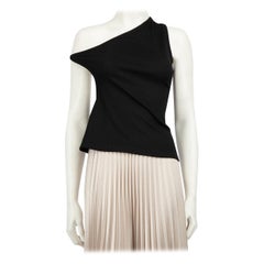 Christopher Esber Black One Shoulder Tank Top Size M
