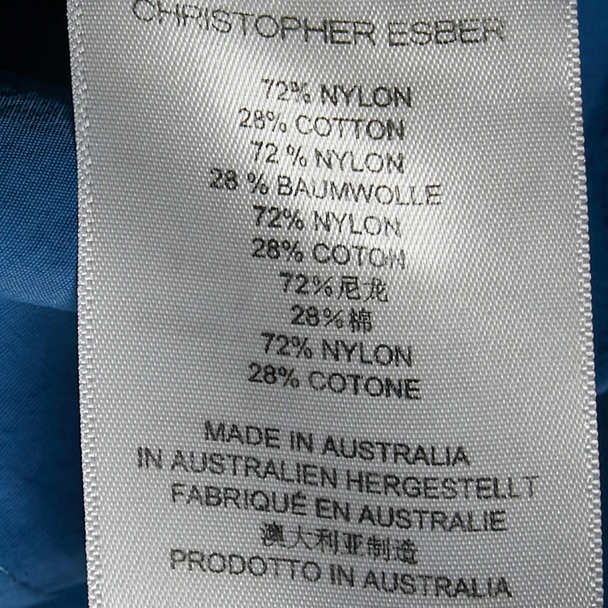 Christopher Esber Set gonna e top in misto nylon blu Up & Up. 2