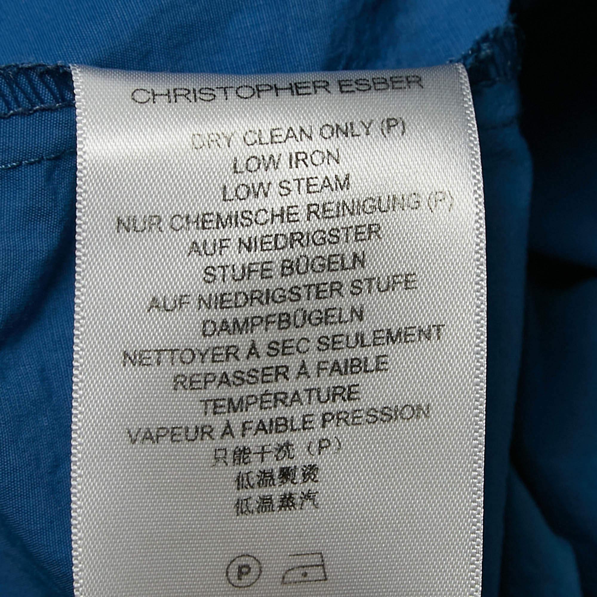 Christopher Esber Set gonna e top in misto nylon blu Up & Up. 3