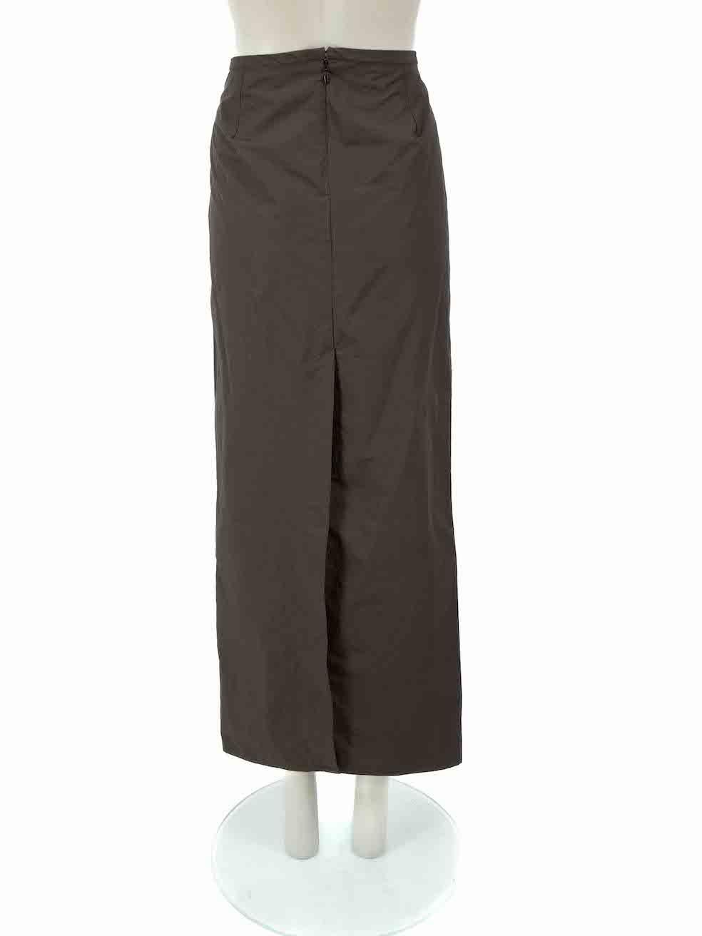 Black Christopher Esber Grey Split Straight Midi Skirt Size L For Sale