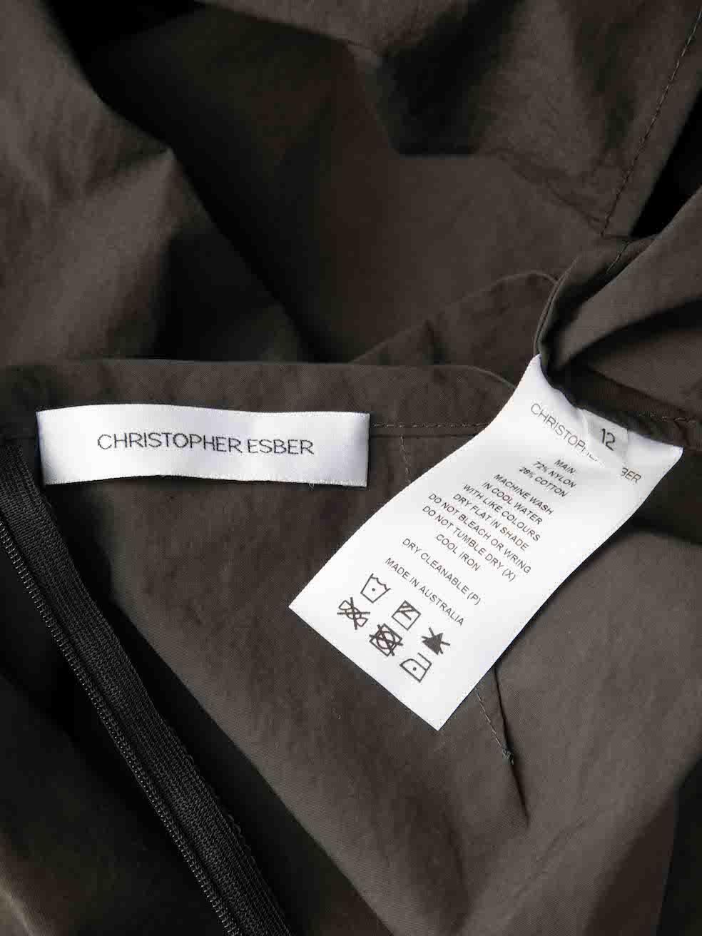 Christopher Esber Grey Split Straight Midi Skirt Size L In New Condition For Sale In London, GB