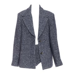 CHRISTOPHER ESBER Luminary herringbone alpaca wool blazer micro shorts set UK8 S