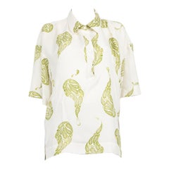 Christopher Esber Paisley Print Silk Blouse Size S