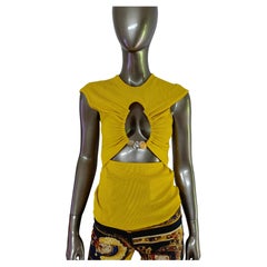 Christopher Esber Quartz Ruched Top in Solace Cut Out Tee SZ AU 6 US 0