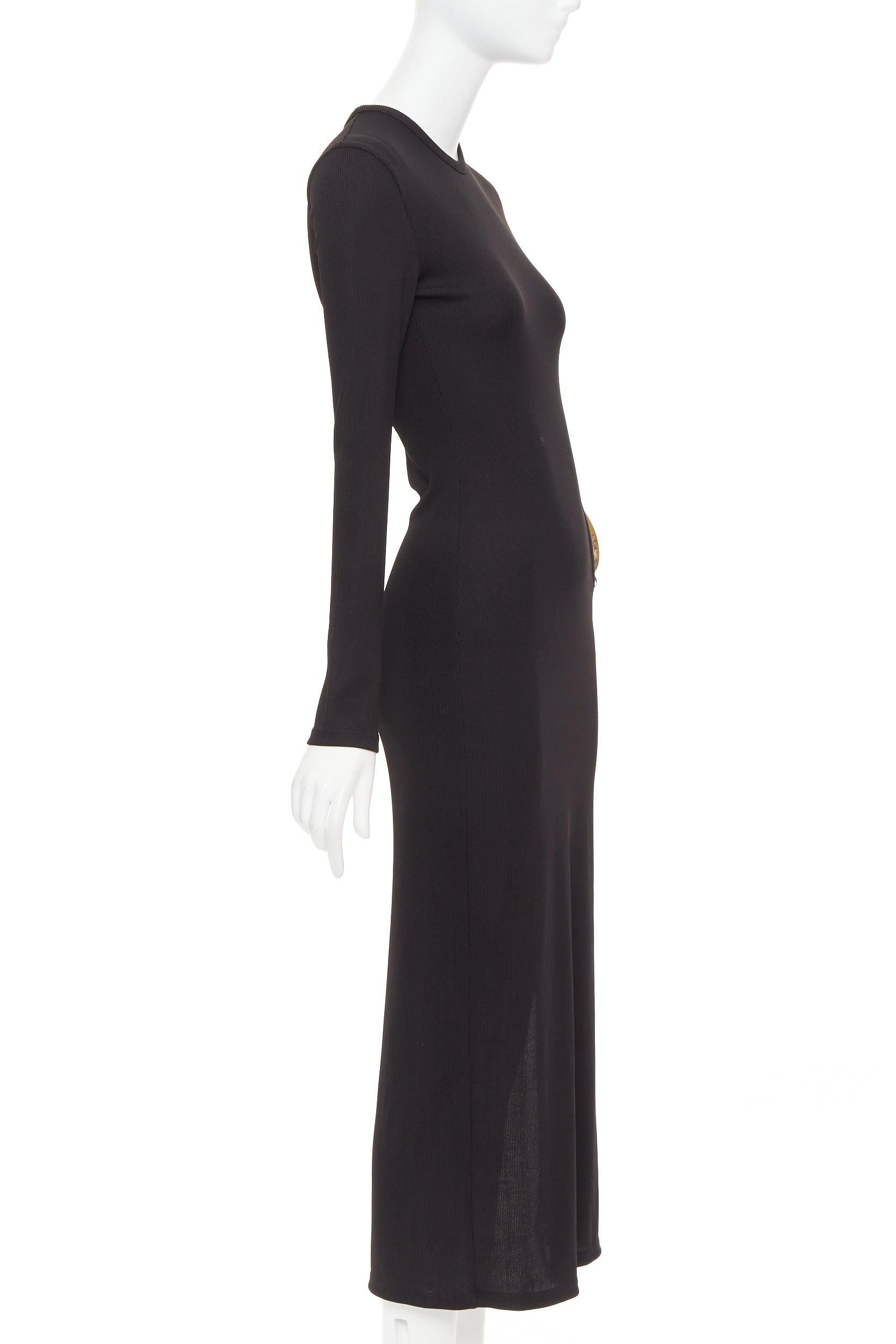 CHRISTOPHER ESBER gerippter Acryl-Kristall-Einsatz ausgeschnittenes Body Con Kleid UK6 XS im Zustand „Gut“ im Angebot in Hong Kong, NT